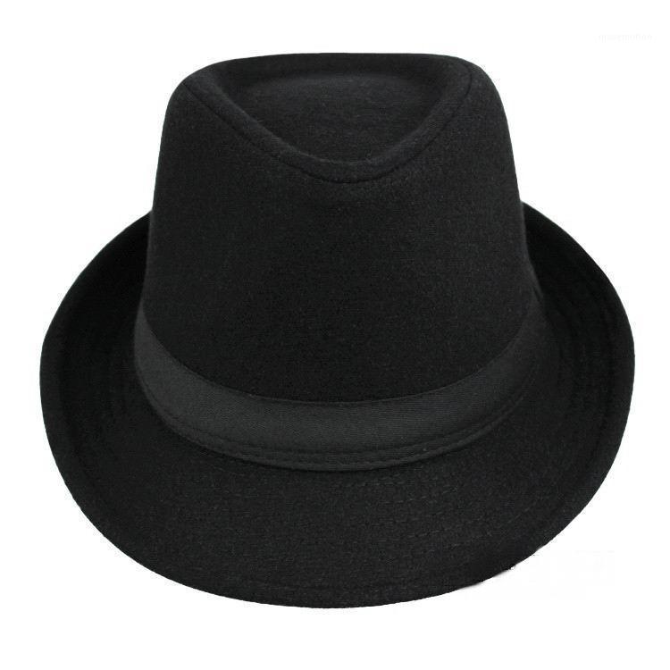 

dropshipping Brand New Fashion Pure men Women's Large Brim Caps fedoras Floppy Jazz hat Vintage Popular wool caps1, Black