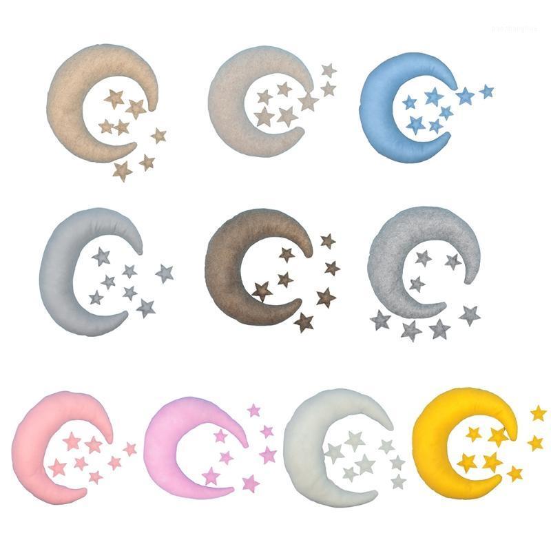 

1 Set Baby Posing Moon Pillow Stars Set Newborn Photography Props Infants Photo Shooting Accessories1, Ivory