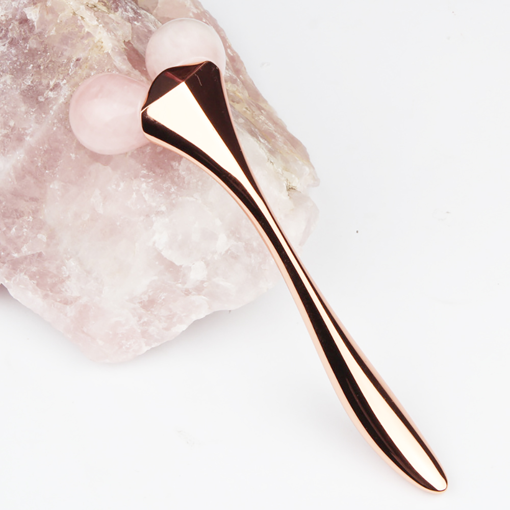 

3D Face Lift Massager Crystal Jade Roller Facial Massage Relaxation Roller Stone Natural Rose Quartz Beauty Massager Roller Skin Tool Gift