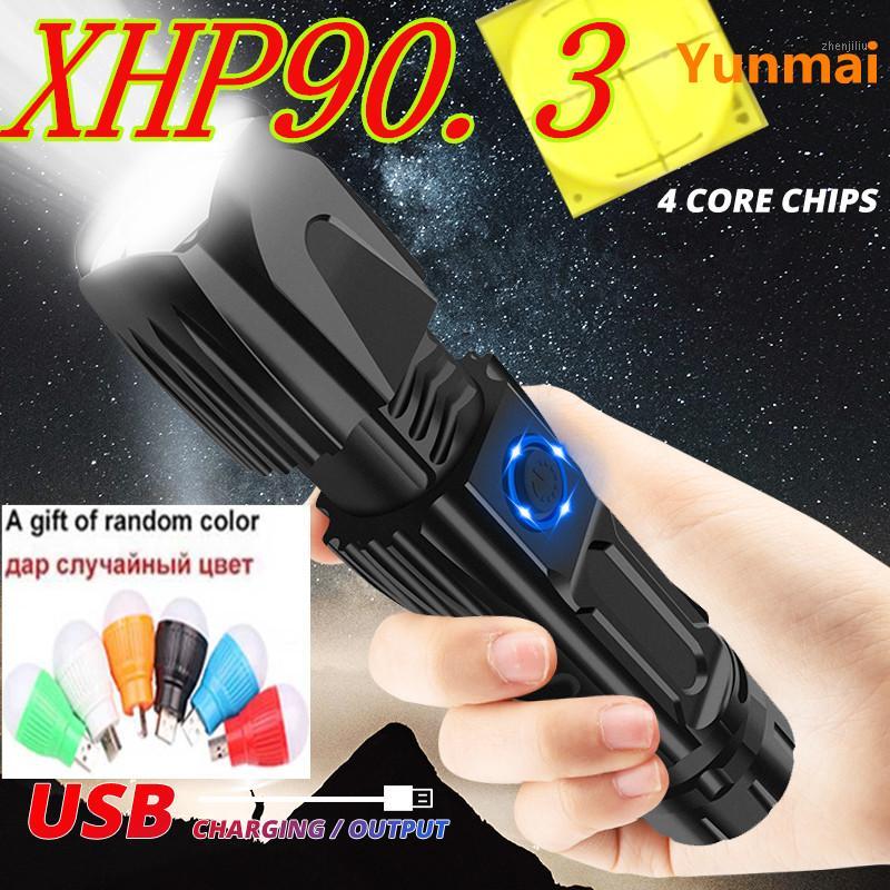 

Highest lumens most powerful XHP90 LED Zoom Tactical XLamp 90.2 Torch Waterproof Lamp use 26650 battery for hunting1