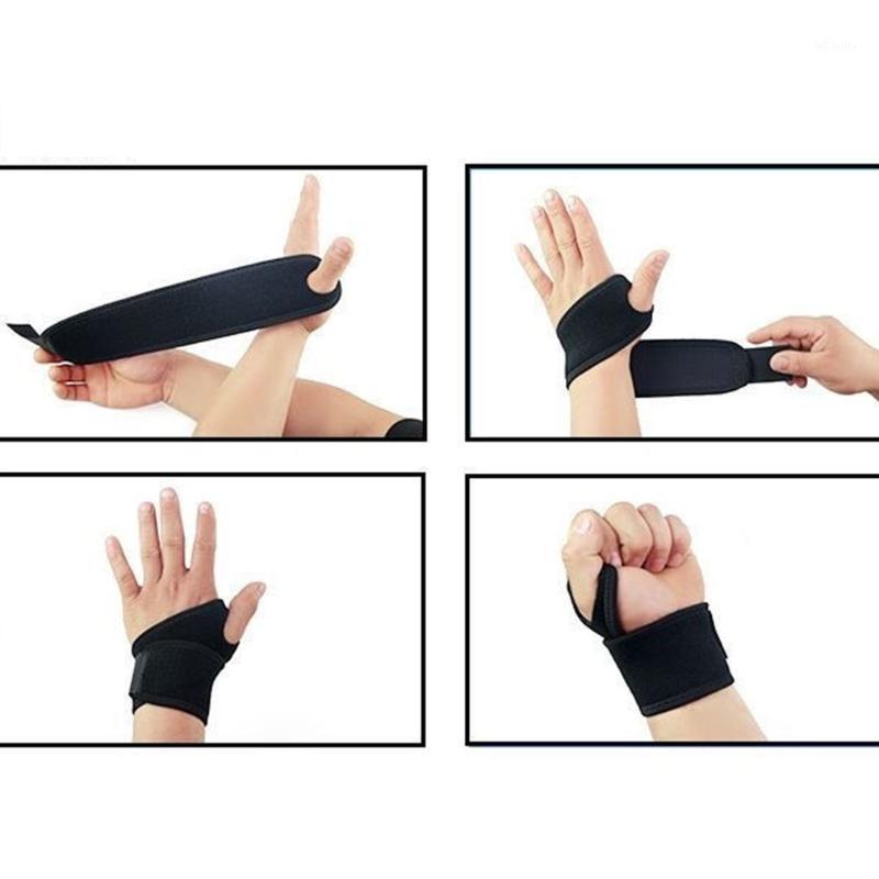 

Wristbands Wrist Band Brace Support Carpal Tunnel Sprains Strain Gym Strap Sports Pain Relief Wrap Bandage lightweighted 20201, Black