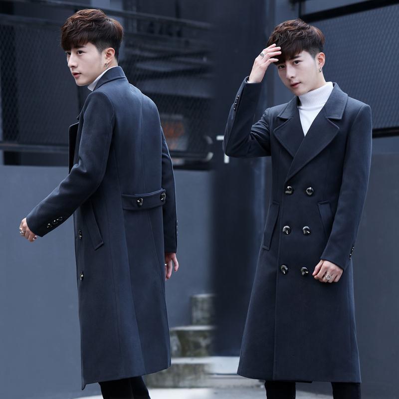 

2021 Style Longo Coat Fashion Businesses Blu Mens Are From Slim Fit Men 15FX, Red.