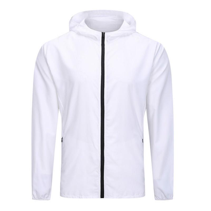 

Autumn New Sports Jacket Men's Speed Dry Air Leisure Thin Outdoor Running Fitness Cap Coat Men, Blue