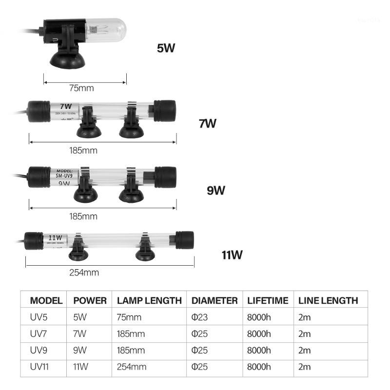 

For Fish Tank Aquarium 5W Submersible UV Light Germicidal Lamp Water Clean Green Algae Bacteria Clear Waterproof UV Lamp1