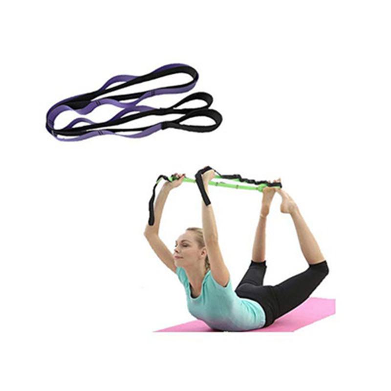 

Elastic Yoga Belts Stretch Strap With Loops Pilates Workout Leg Stretching Band Exercise Yoga Rope Hammock Accessories, Pink