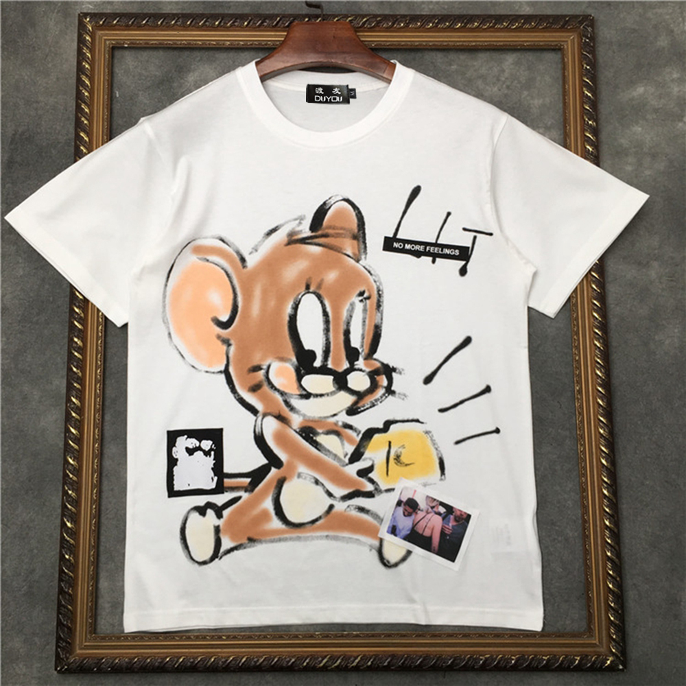 

Men's Short-sleeved T-shirt Cartoon Cute Animal Pattern Women Shirts|streetwear 2191001624 La2r, White
