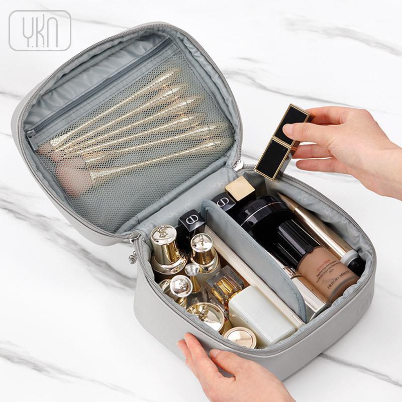 

Multifunction Cosmetic Bag Travel Necessary Portable Make Up Organizer High Capacity Toiletry Storage Pouch Accessories Supplies1, A1 grey blue s