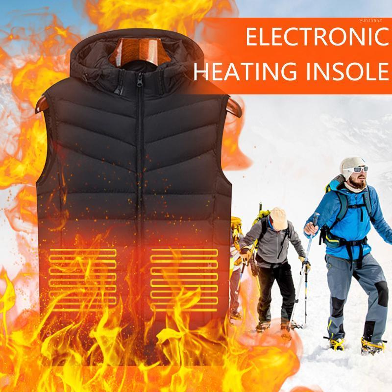 

3-zone heating vest USB charging to heat outdoor warm clothing, used for cycling, skiing, fishing, charging by heating S8*1, As photo