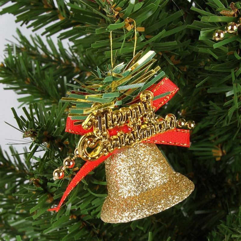 

6pcs Color Dusted Plastic Bells Christmas Tree Accessories Christmas Bells1