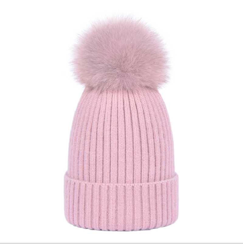 

Beautiful Soft New Style Covering Yarn Autumn Winter Warm Women Natural Fur Ball, Knitting Elastic Hat /Cap ,Free Shipping, Red