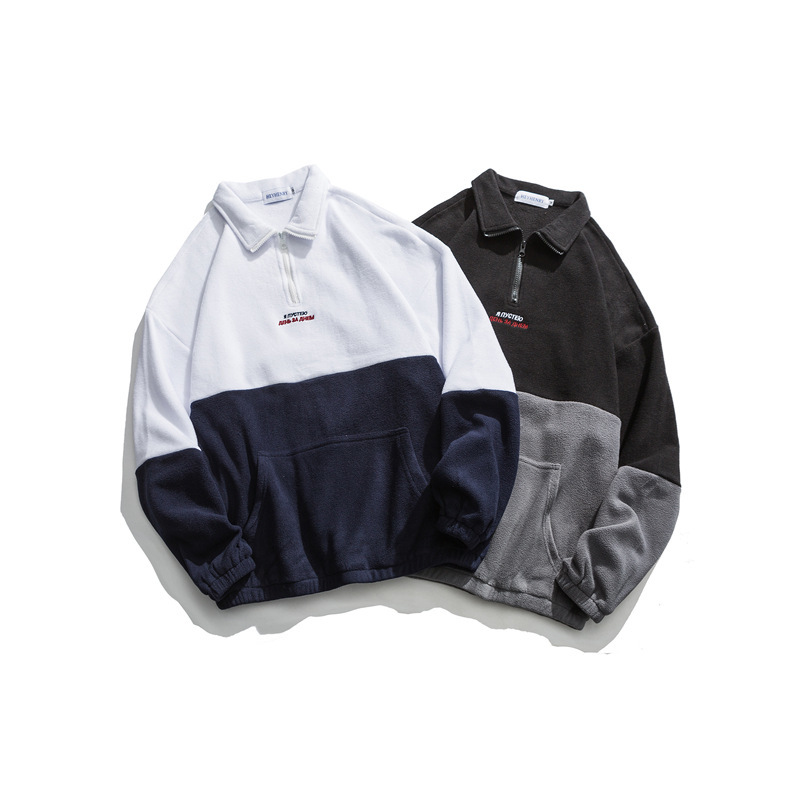 

2021 Couples Use Harajuku Contrast in Japanese Lapels New Fall Fashion Students Female Tide 3UI4, White.