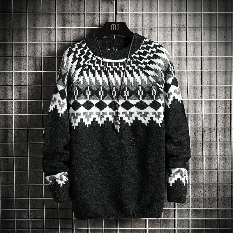 

Men's blouses spring fall winter clothes 2020 black striped pull oversize M-4XL 5xl Korea's standard casual pullovers style, Jm20432