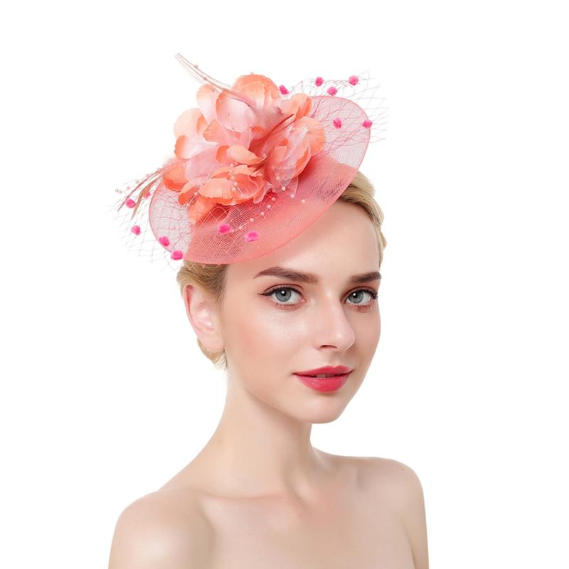 

Women Hair Clip Feather Wedding Casual Fascinator Great Gatsby Headband Pearl Charleston Party Bridal Floral Church Headwear NEW