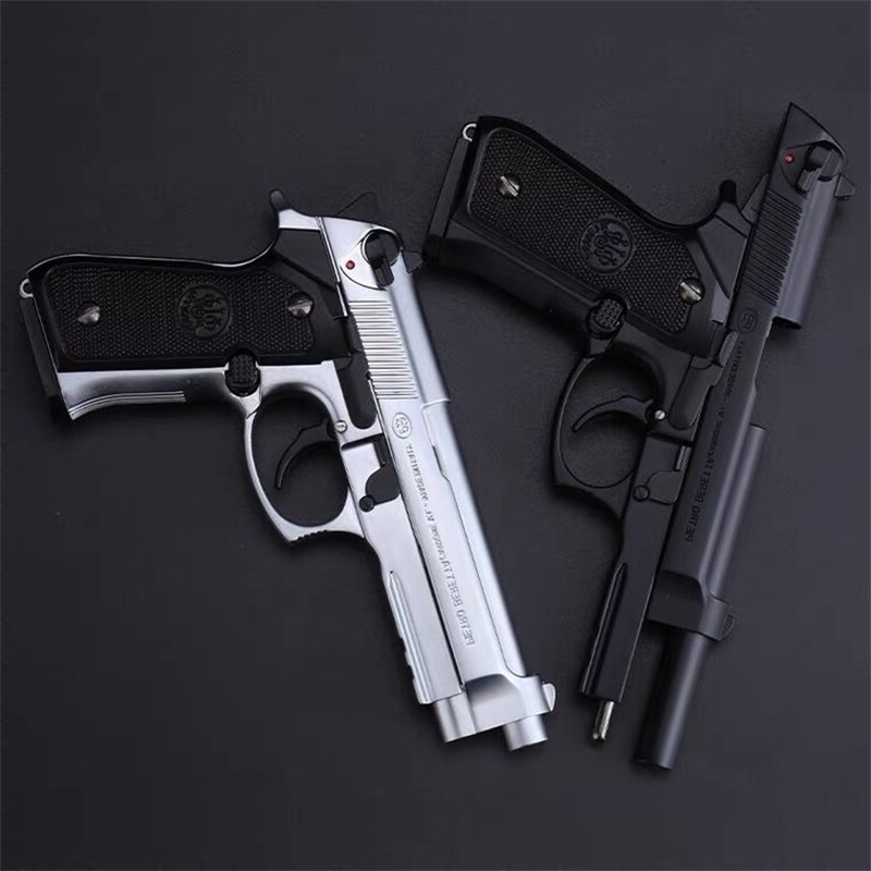 581: 2.05 Seiko Beretta large m92a1 simulated metal alloy gun model toy hand grab can not be fired-image-747569933
