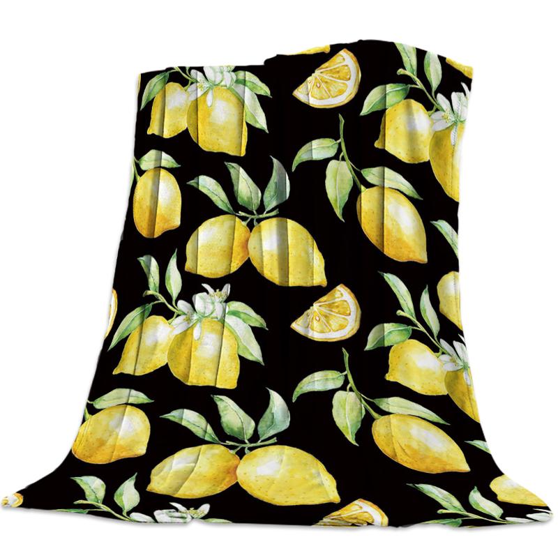 

Watercolor Fruit Throw Blanket Warm Microfiber Blanket Bedroom Sofa Supplies Blankets for Beds