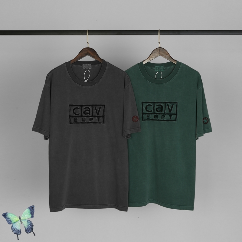 

2021 New Summer Batik Embroidery T-shirt Men Women High Quality Distressed t Shirt Cav Empt Classic Washed T-shirts 3ex5, C61