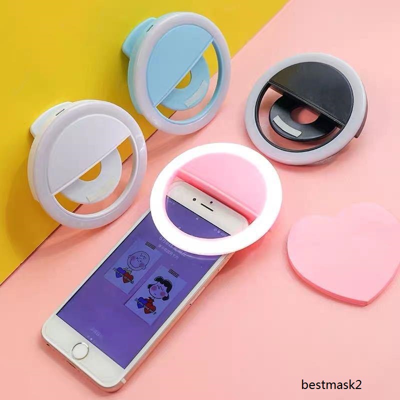 

Free Shipping!Portable Rechargeable USB Camera Clip Photography Video Mobile Phone LED Ring Selfie Light Factory Directly Sold