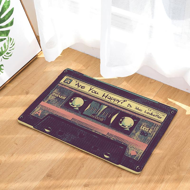 

Vintage Cassette Tape Indoor Doormat Non Slip Door Floor Mats Carpet Rugs Home mats, soft and comfortable, non-slip, do not fade