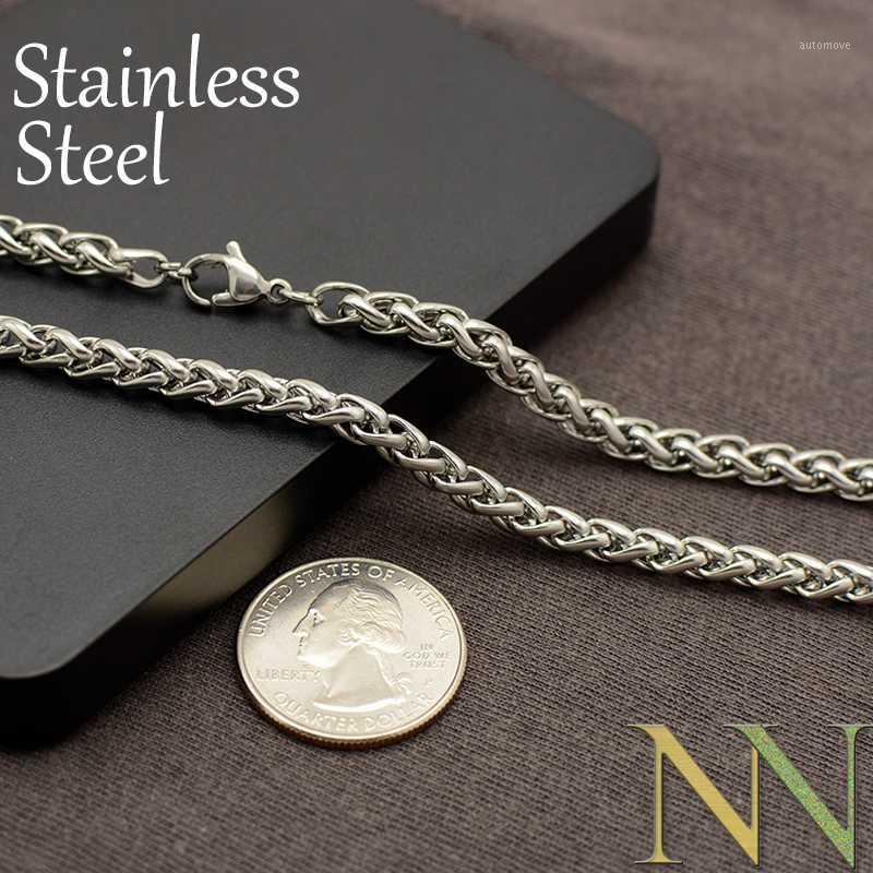 

Men's Necklace, Stainless Steel Necklace for Men, 5mm Thick Wheat Chain for Men & Women1