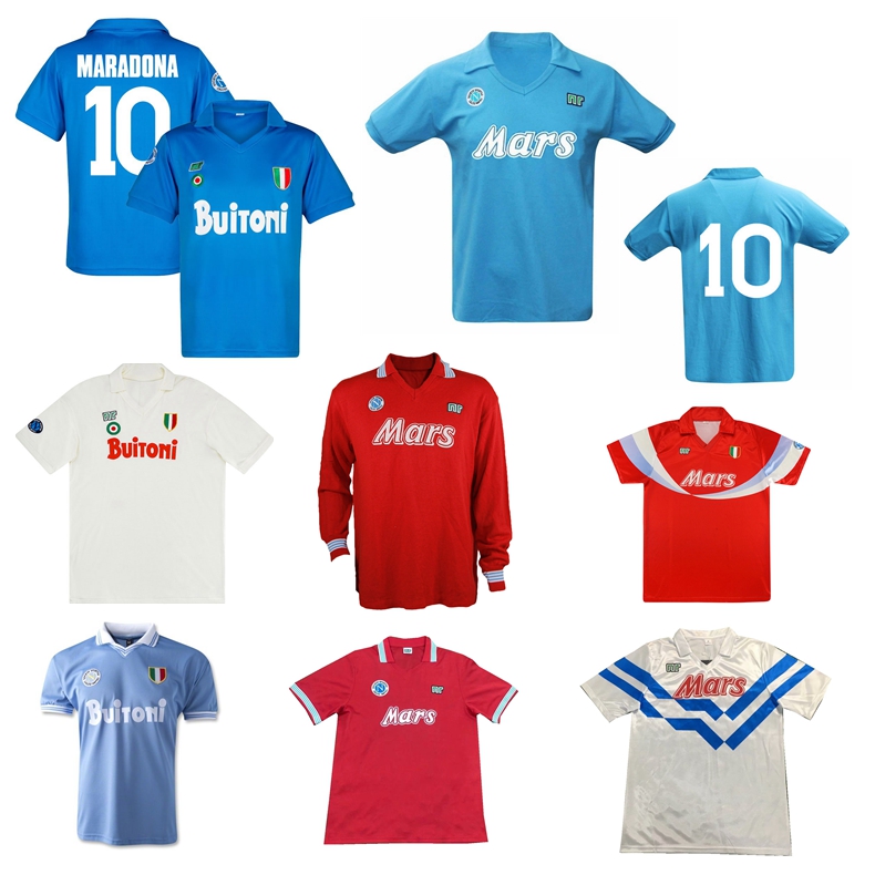 

1986 1987 1988 1989 1990 1991 napoli retro soccer jersey 88 89 Naples Maradona FERRARA Careca vintage classic football shirt, 1986 home jersey