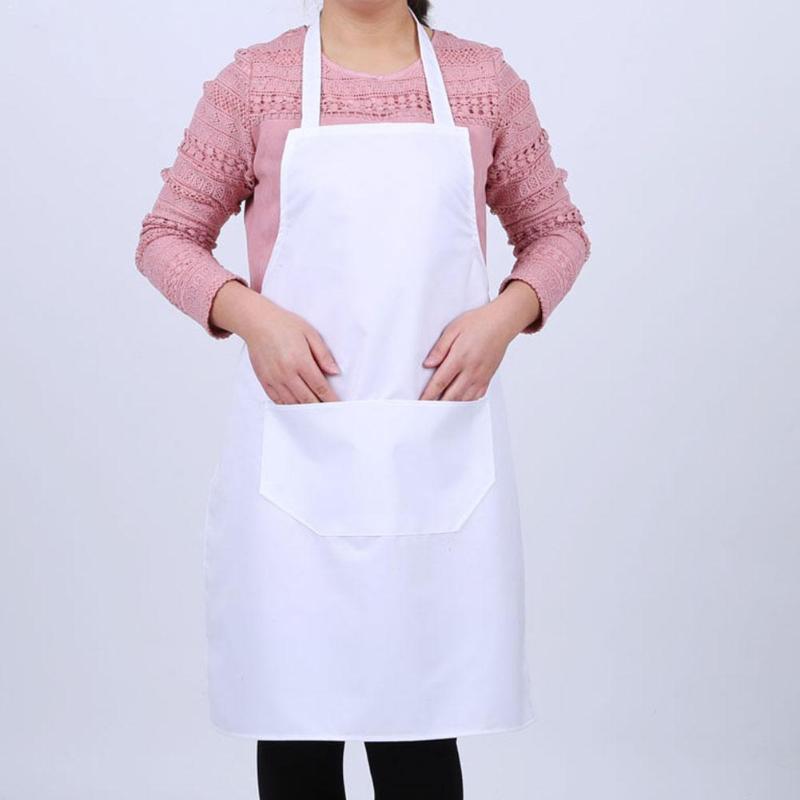

1pcs New Lady Women White Apron Manufacturer Cleanroom Pattern Color Apron 75*65 Waterproof Pure Cotton Chef Kitchen B3H5