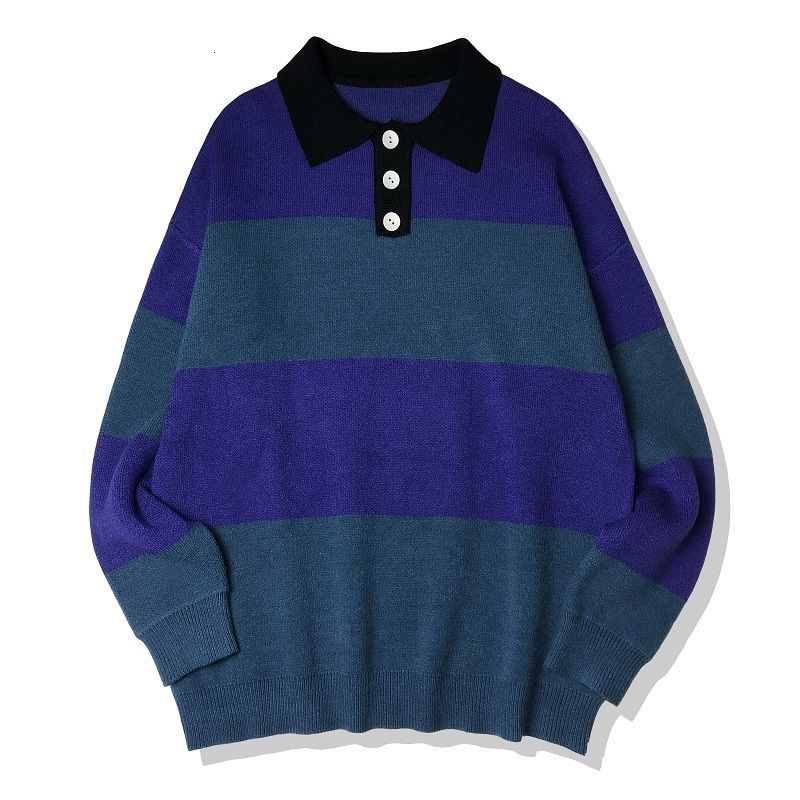 

Shirt 2021 Male Autumn Thin New Stripe Turtleneck Leisure Clothing PFIH, Purple