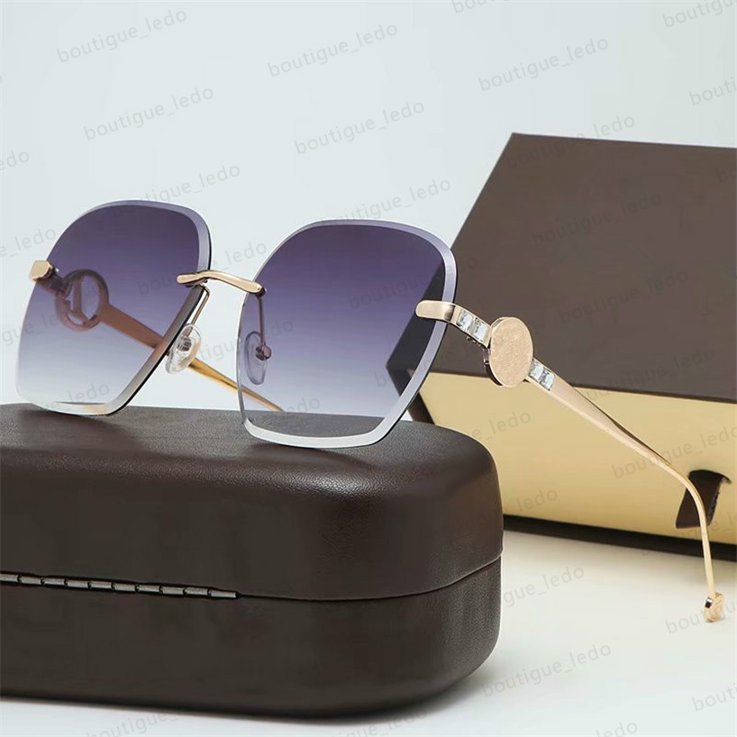 

2020 Luxury Oval Sunglasses Women Brand Designer Rimless Sun Glasses for Female Tint Fashion Rosie Eyewear LX-19018