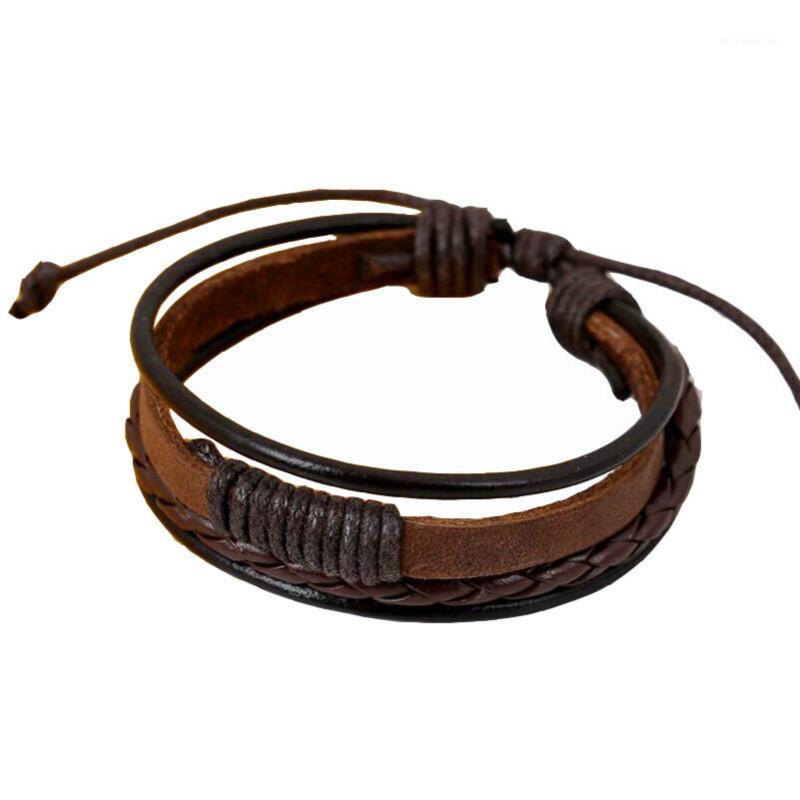 

Unisex Bracelets Cowhide Braided Multi Layer Wrap Trendy Bracelet Armband For Male Female Fashion Pulsera Hombre Dropshipping1