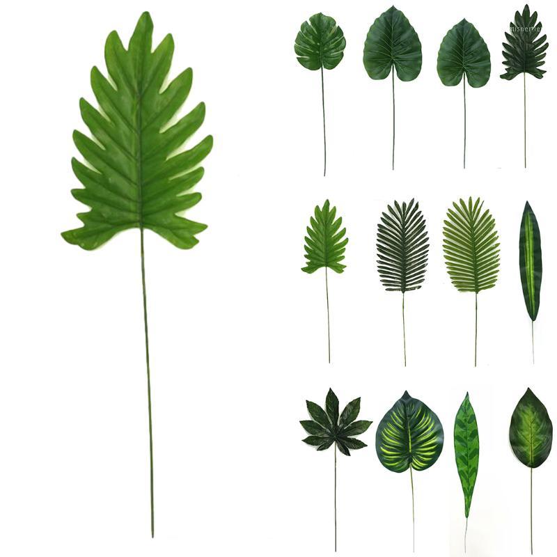 

New Artificial Plants Monstera Palm Tropical Plant Green Leaves Home DIY Decoration Wedding Party Office Store Decorations1, 10