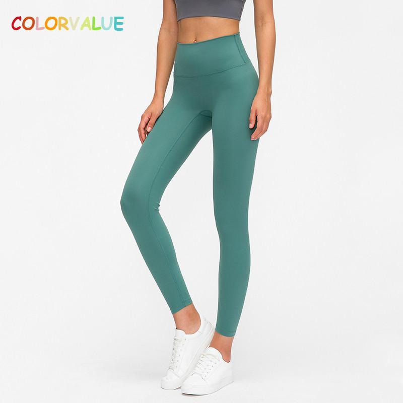 

Colorvalue Classical 3.0 Version Soft Naked-feel Workout Gym Yoga Tights Women Squatproof High Waist Fitness Sport Leggings -L1, Black