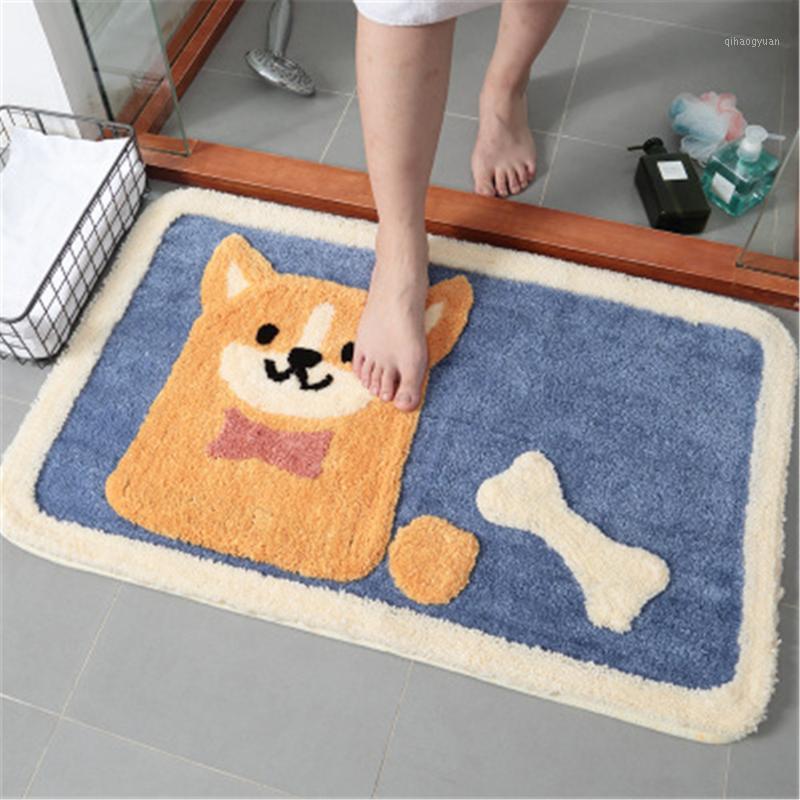 

Cartoon Akita Dog fluffy Rug Carpet Floor Absorbent Mat rectangle plush anti-slip soft carpet For Living Room Bedroom1