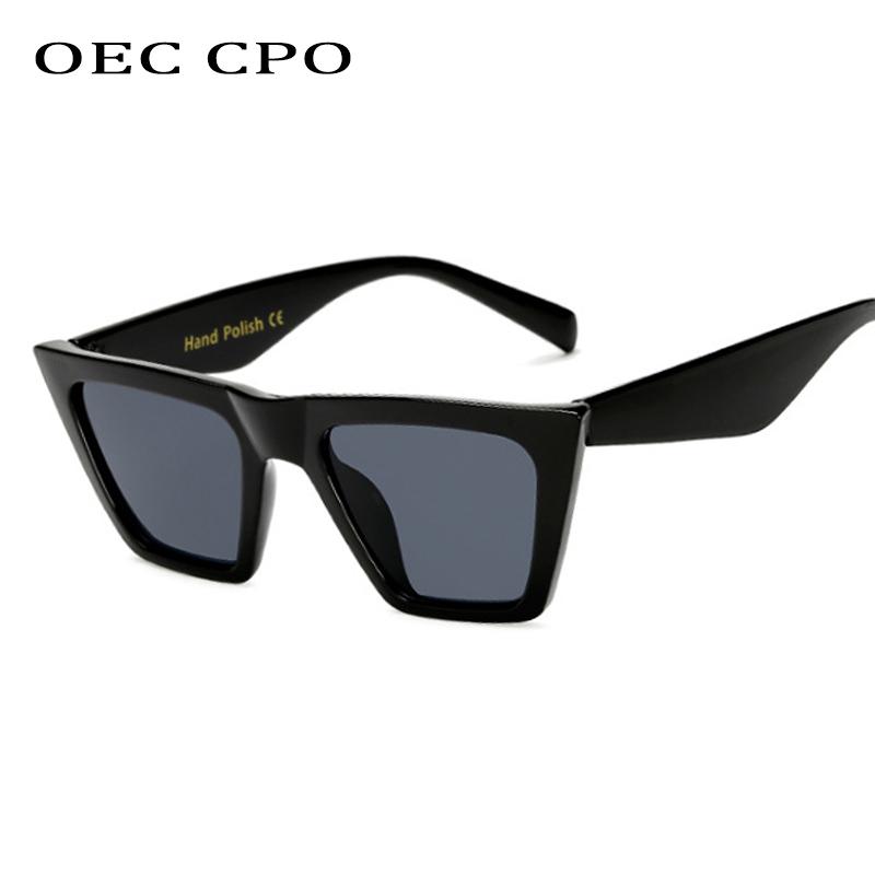 

OEC CPO Unisex Cat eye Sunglasses Women 2020 Brand Design Fashion Shades Ladies Vintage Black Sun Glass Men Gradient Oculos O79