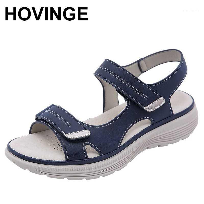 

HOVINGE Summer Women Sandals Wedge Heel Non-slip Beach Open Toe Breathable Sandals Sport Style 2020 Female New Style Shoes1, Black
