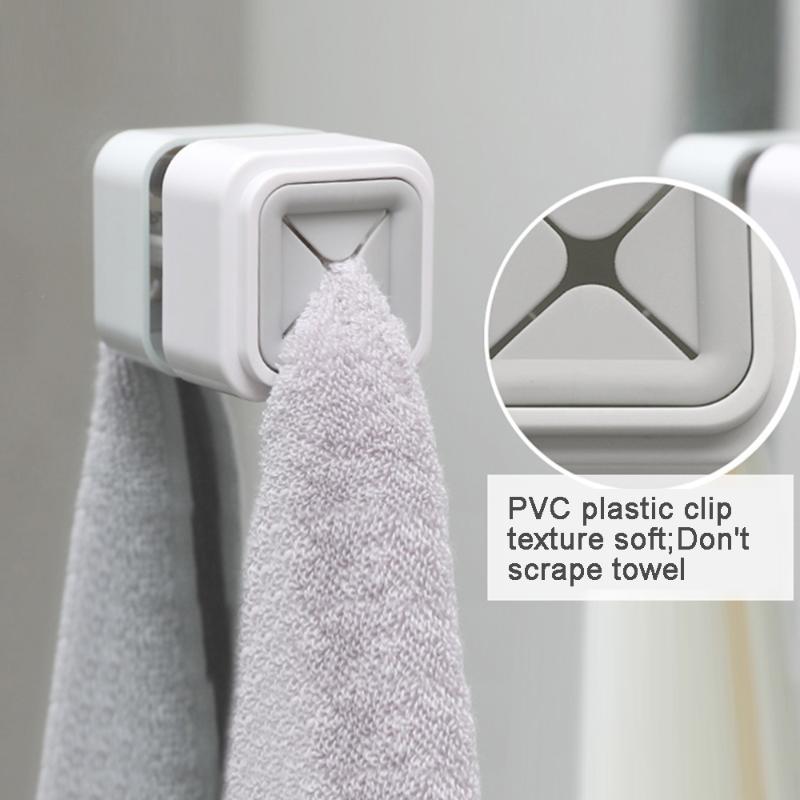 

1PCS Convenient Kitchen Storage Hooks Washing Cloth Hanger Rack Towel Holder Sucker Wall Window Bathroom Tool Random Color