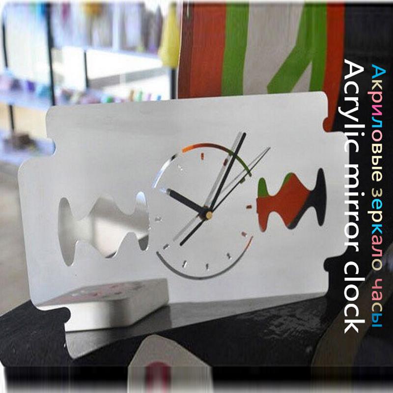 

new real 3d wall clock watch clocks diy home decoration fashion quartz acrylic mirror the stickers living room still life
