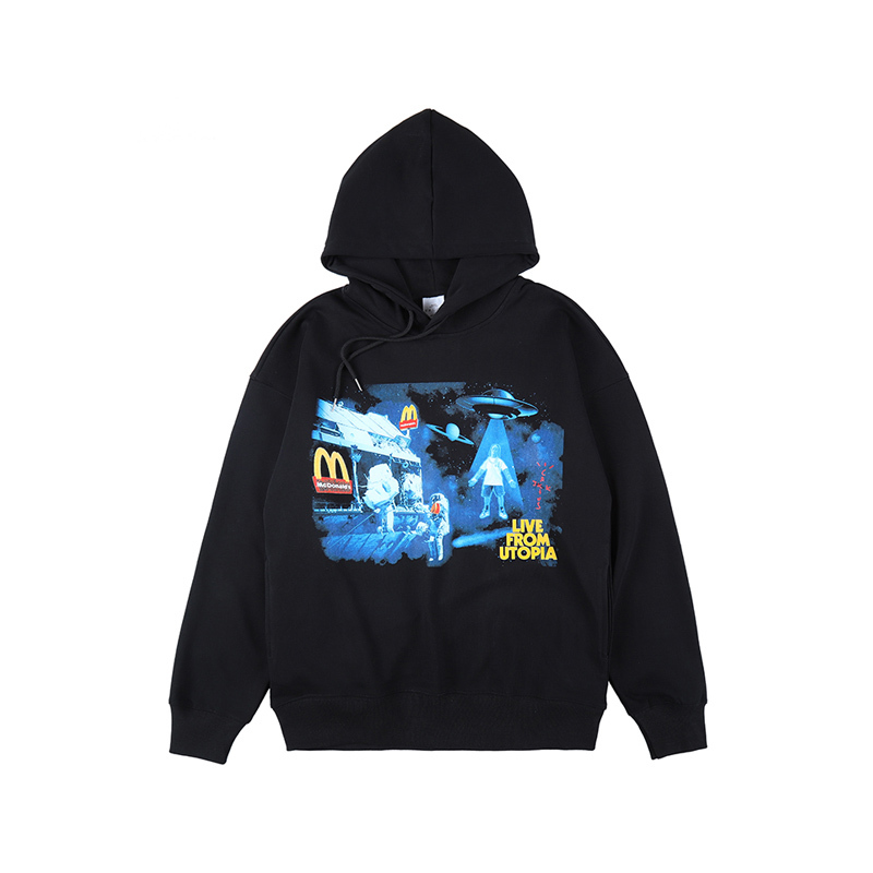 

2021 New Live Hip-hop Cotton Hoodies the Utopia Printing Shirts with Hoodie Sleeve Released From Me 6S17, Beige