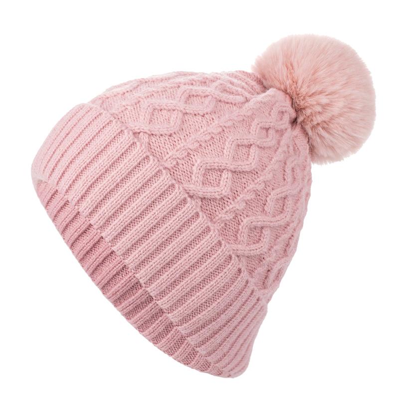 

Beanie/Skull Caps Winter Thick Knitted Beanie Hats Kids Knit For Girls Boys Natural Fur Pom Hat Head Accessories Gift, 1pcs