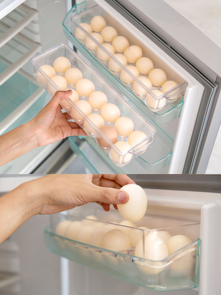 2021 Refrigerator Side Door Egg Storage Box Organizer Household
