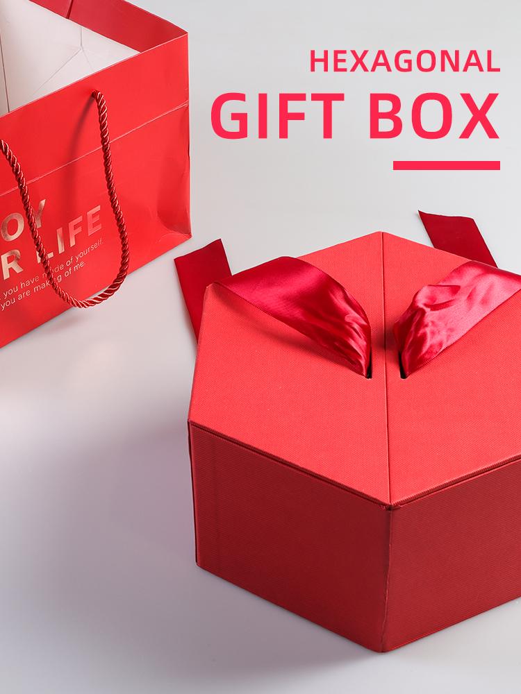 

Gift packaging boxes with paper Bag and Shredded paper for Christmas New Year Bridal Birthday Party Candy Gift