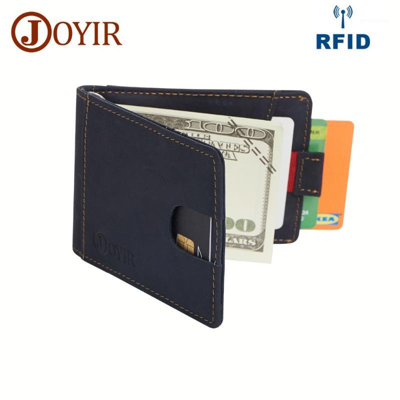 

JOYIR Men's RFID Blocking Bifold Money Clips Slim Genuine Leather Thin Wallets for Men Purse ID/ Short Wallet1