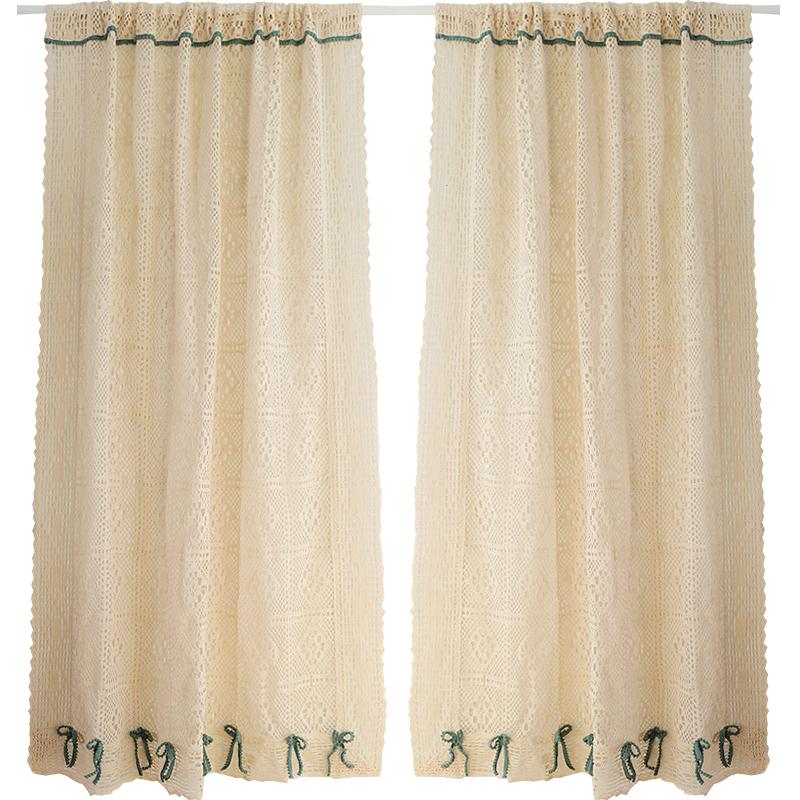 

Crochet Cotton Curtains European and American Garden Curtains Partition Home Decoration Dropshipping