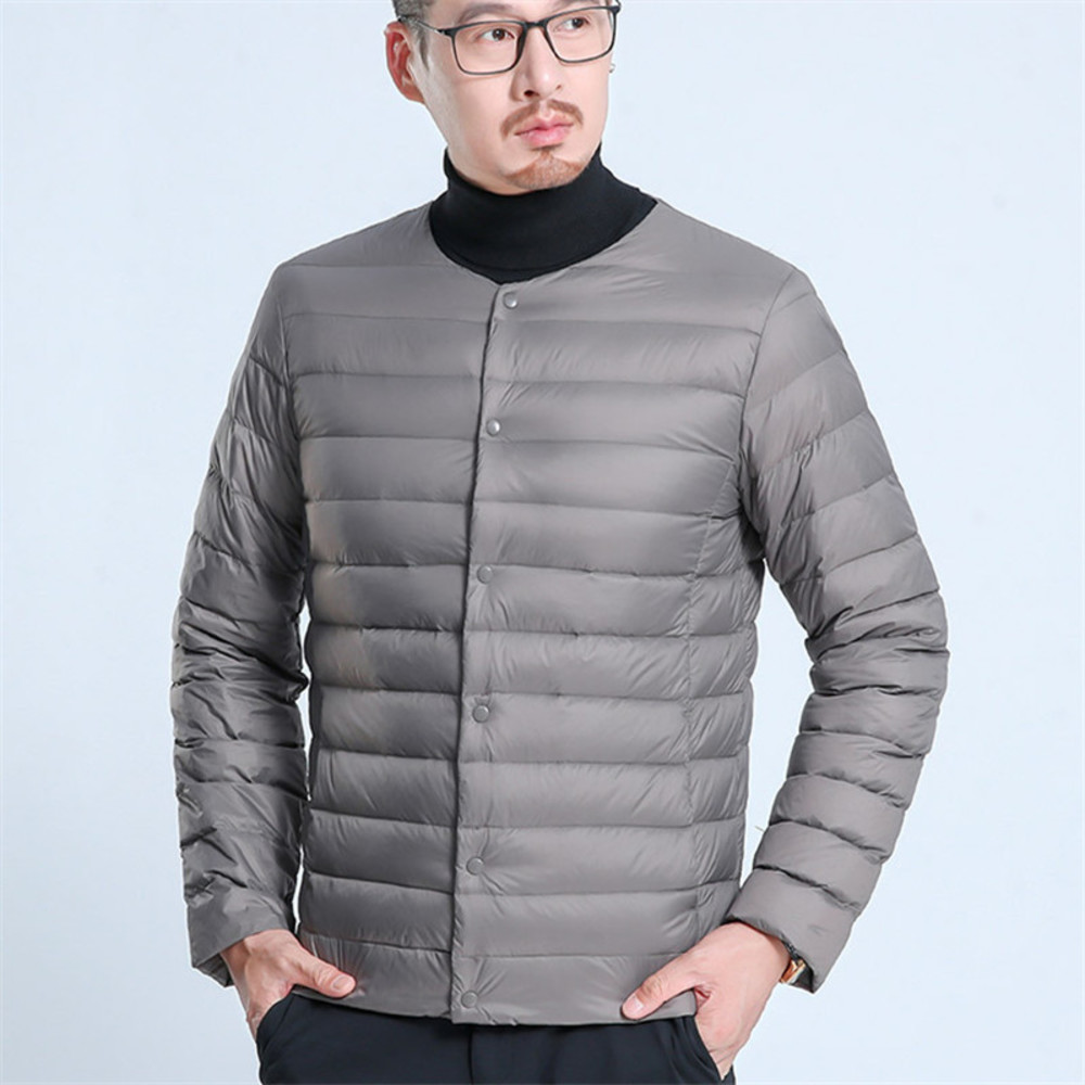 

YHavaton Autumn and Lightweight Inner Warm Liner Men's Winter Dad Down Jacket Men Coat, Black