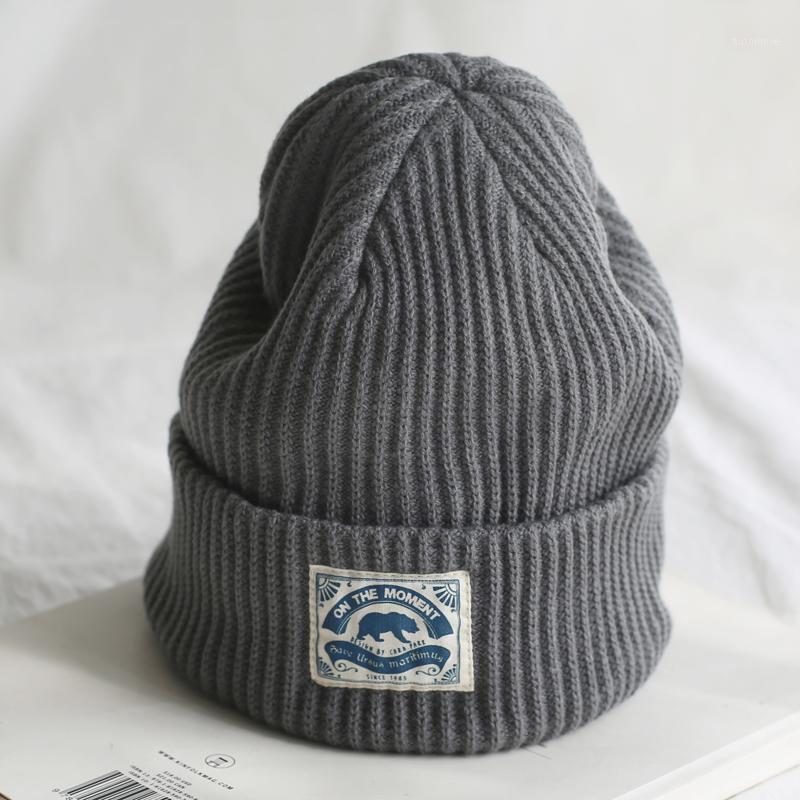 

Pullover knitted hat women's cool hat autumn and winter men's and women's wool1, Black