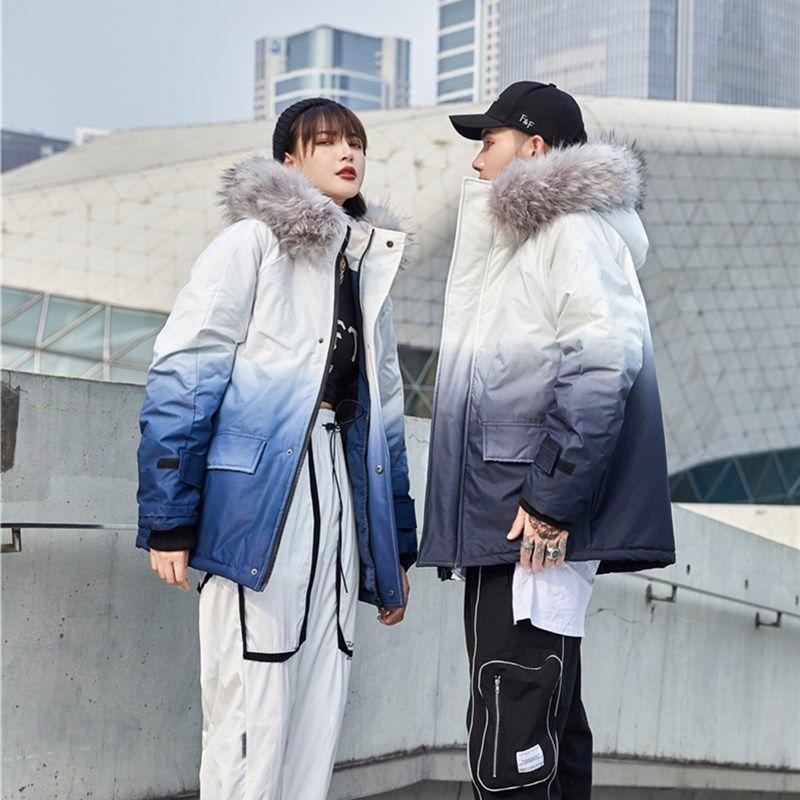 

men's winter jacket couple Korean version 2020 fashion female jacket loose thick winter tide brand camouflage men, Picture color 1