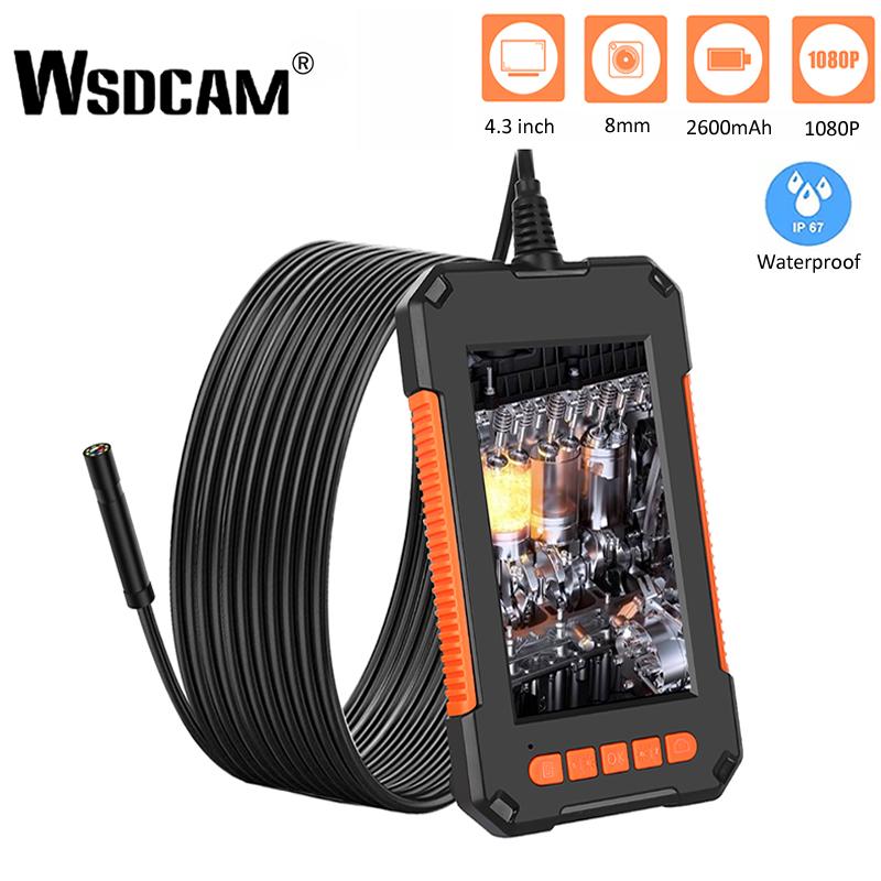 

Wsdcam P40 HD1080P 8MM Lens Screen Inspection 2600mAh IP67 Waterproof Borescope 4.3 inch IPS Screen Car Monitor