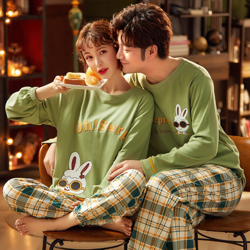 

2021 New Plus Female Size Autumn Spring Korean Girl's Pajamas Impression Long Sleeve Casual Ladies Nightwear Hlic, Style 8