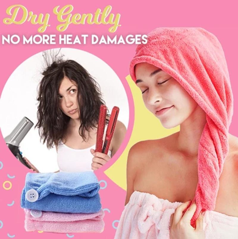 

25#2pc Shower Caps Bath Towel Hair Dry Quick Drying Lady Bath Towel Soft Shower For Woman Man Turban Head Wrap Bathing Tools