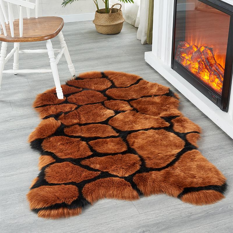 

Imitation wool sofa rug living room bedroom carpet window decoration rug Soft and comfortable dressing table plush carpet, Zebra pattern