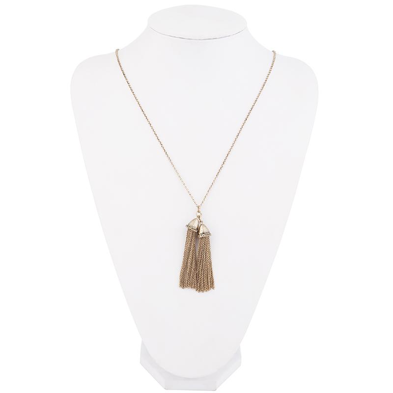 

New Multi Tassel Chains Pendant Necklace For Women Vintage Rhinestone Metal Dangle Chain Necklace Fashion Jewelry Colliers Colar