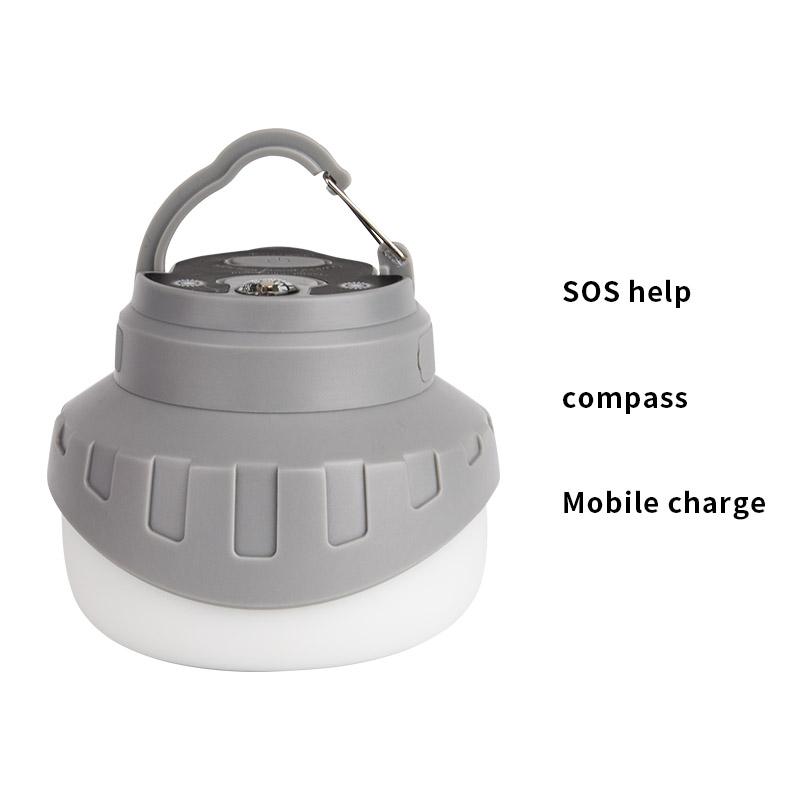 

Led camping tent lamp mini portable outdoor hiking night hanging lamp USB rechargeable with compass SOS